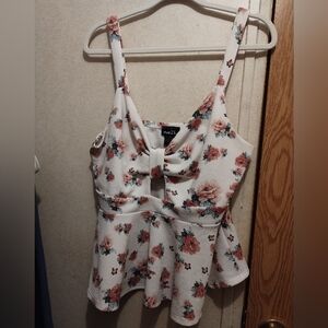 Vintage Style Floral Top XL